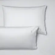 Bianca Heston 300TC Percale Cotton Fitted Sheet/Pillowcase Combo WHT