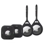 Pelican Protector Series Clip Ring for Apple AirTags - Black (4 Pack)