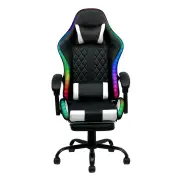 Advwin Gaming Chair 12 RGB LED Massage Chair White