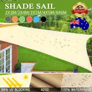Rectangle Sun Shade Sails Sun UV Blocking Park Waterproof 320gsm for Patios
