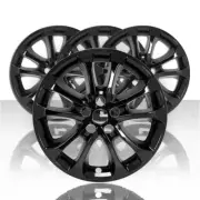 Set of 4 17" 5 Double Spoke Wheel Skins for 2019-20 Ford Fusion SE - Gloss Black