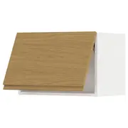 METOD wall cabinet horizontal, white/Voxtorp oak effect, 60x37x40 cm