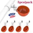 5x Automatic Chicken Waterer Poultry Feeder Chicken Water Cups Drinking Bowl