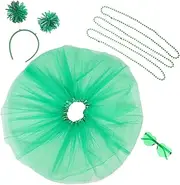 Abaodam Adult Tutu Skirt Patrick's Day Accessory Set Irish Costumes for Women Green Tulle