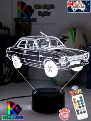 FORD ESCORT MK1 CAR PERSONALISED 3D LED Night Light 7 Colour Changing Room Lamp