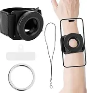 Magnetic Mobile Phone Holder for Wrist, 360 Degree Rotating Armband Mobile Phone Holder Mobile Phone Holder for Running Compatible with iPhone 16 Pro Max 15 14 13 12 and Android
