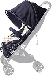 Paglo Sun Shade Stroller Cover | UPF50+ Canopy Extender With Full Coverage, Easy To Adjust Breathable Attachment With Two-Way Zipper Portable For Ester