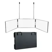 3 Way Trifold Mirror 360 Degree Folding Mirror for Make Up Hair Styling Shaving Grooming Adjustable Height Brackets Portable for Travel and Home