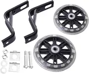 Kisangel Child Bike Training Wheels Set Flashing Light Mute Wheel 18 Bracket Accessories for Safe Cycling Learning
