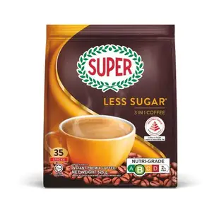 【SUPER-超級】三合一即溶咖啡 3種口味任選 (原味18g*35入/特濃18g*30入/原味减糖15g*35入)