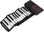 Yardwe 88 Keys Foldable Piano Portable Rechargeable Hand Rolled Musical Instrument for for Beginners Lovers