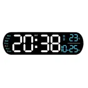 Digital Alarm Clock Colorful Ambient Light LED Display Temperature Date Week
