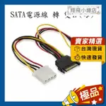 &翔飛小總店&SATA電源線轉雙大4PIN(母) SATA公轉雙4PIN 4D IDE SATA  一分二電源轉接線