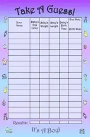 Bundle Boards It's A Boy Baby Shower Guessing Game and Keepsake, Small