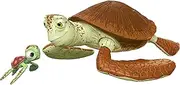 Disney Pixar Featured Favorites Crush & Squirt Finding Nemo Collectable Turtle Figures, Highly Posable with Authentic Look, Collectors Gift Ages 6 Years & Up