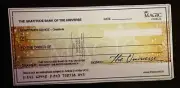 The Magic Check - The Gratidue bank of the universe for manifesting money
