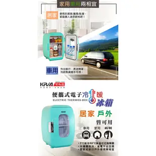 (免運)KRIA可利亞 電子行動冷熱冰箱/行動冰箱/小冰箱/冷藏箱CLT-16B薄荷綠