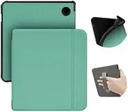 Jarttarn Case Compatible with Kobo Libra H2O, 7 inch Model N873 Case with Soft TPU Back and Hand Strap, Cover for eReader with Magnetic Closure (Green)