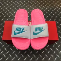 在飛比找蝦皮購物優惠-白粉水藍 NIKE WMNS BENASSI JDI 拖鞋