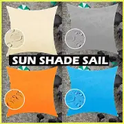 Heavy Duty Waterproof Sun Shade Sail Square Rectangle 320GSM HDPE 98% UV Block