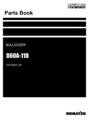 Komatsu D60A-11D Bulldozer Parts Catalog Manual SN 50001-UP