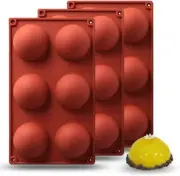 6 Holes Silicone Molds For Making Chocolate Bomb Cake Jelly Dome Mousse, 3 pans
