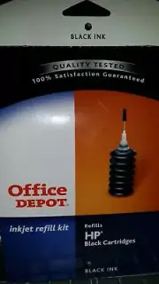 Office Depot Inkjet Refill Kits for HP - Black Ink for Printer Cartridge
