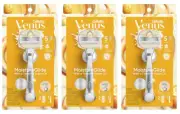 Venus MoistureGlide 5-Blade-1 Razor 2 Refill each-3 Pack=3 Holders, 6 Cartridges