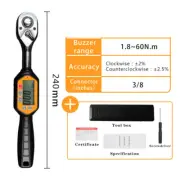 FAST Digital Torque Wrench 3/8'' Short Handle Torque Wrench Bike Car Repair Tool