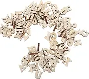 GARIOUANS 104pcs Unfinished Wood Alphabet Rustic Craft Letters for Boys and Girls Education Creative Play Early Learning for Scrapbooking and Home Decor