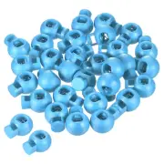 Cord Locks, 30 Pack Ball Spring Toggle Stopper, Lake Blue