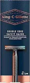 King C. Gillette Double Edge Safety Razor + 5 Razor Blades, 5 Count (Pack of 1)
