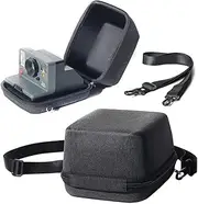[LIFEBEA] Portable Carrying Case for Polaroid OneStep+, Onestep 2 VF, Now+, Now I-Type Instant Film Camera - Hard Shell Carrying Case w/Adjustable Hand Strap & Metal Hook (Black)