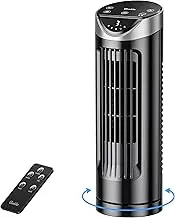 Grelife Tower Fan with Remote Control, 13" Silent Fan with 3 Modes, 3 Speed, 90° Oscillating, 8 Hour Timer, LED Indicator, Suitable for Living Room, Bedroom, Office