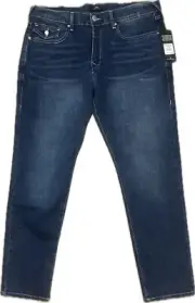 True Religion Men's sz 36/32 70045 Geno BIG T Flap Relax Slim Jeans
