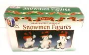 1998 Vintage Chadwick Miller Handpainted Porcelain Snowmen Figures Set of 3 New