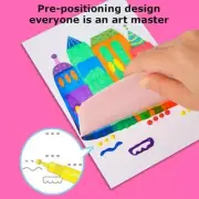 Squeegee Art Kids Paint Kit, 20PCS DIY Ranbow Scratch Art, Childrens USN