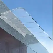 Outdoor Clear Door Canopy Rain Shelter Cover for Front and Back Door Porch Awning Clear Polycarbonate Window Garden Canopy Waterproof UV Protection 40x140cm/16"x55"