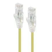 Alogic 2m Yellow Ultra Slim Cat6 Network Cable UTP 28awgSeries Alpha Patch Cables - C6S-02YEL