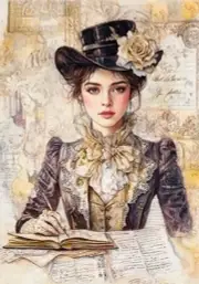 Victorian Lady | A4 Rice Paper | Paper for Decoupage | LaBlanche