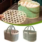 with Lid Food Fruit Storage Basket Handmade Egg Basket for Mooncake Snacks