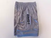 New And1 Mens Basketball Gym Workout Shorts Adjustable Waist S M L XL 3XL Grey