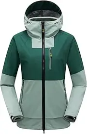 [VIDECOR] Stay Dry and Comfortable with Women's Lightweight Waterproof Breathable Ski Jacket Multiple Pockets for Storage,E-XL