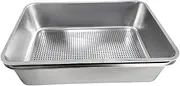 FewNvWa Cat Litter Box for Inner Cats Stainless Steel Large Capacity Anti -Sprayed High -Side Sandpit Toilet Pet Garbage Tray