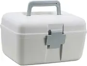 Generic First Aid Case Medicine Storage Box Dustproof Double Layer Removable Tray Container Organizer for Cosmetic Crafts Home