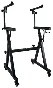 Rockville Z45W Z-Style 2-Tier Keyboard Stand+Wheels Fits Korg Kronos 61