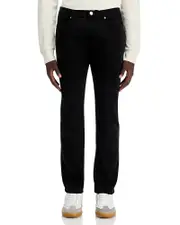 Frame L'Homme Slim Brushed Twill Pants in Noir