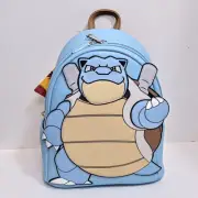 New Loungefly Pokemon Blastoise Mini Hardtag Backpack Bag Cosplay Nintendo
