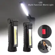 COB LED Folding Hand Torch Inspection Lamp Work Light USB Rechargeable Camping