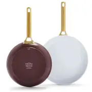 GreenPan Padova 2 Piece Cookware Set Chocolate Truffle